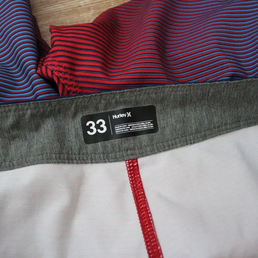 Hurley Board Shorts Mens 33 Blue USA Olympic Team Phantom Swim Trunks Quick Dry